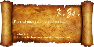 Kirchmajer Zsanett névjegykártya